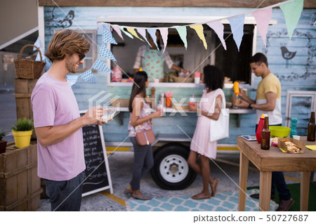 Customers having snacks 50727687