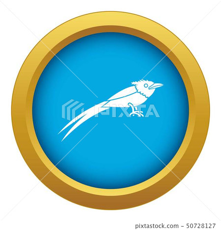Asian paradise flycatcher icon blue vector isolated 50728127