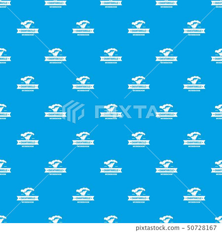 Mushroom chantarelle pattern vector seamless blue Mushroom chantarelle pattern vector seamless blue 50728167
