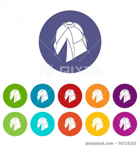 Flower tent icons set vector color Flower tent icons set vector color 50728201