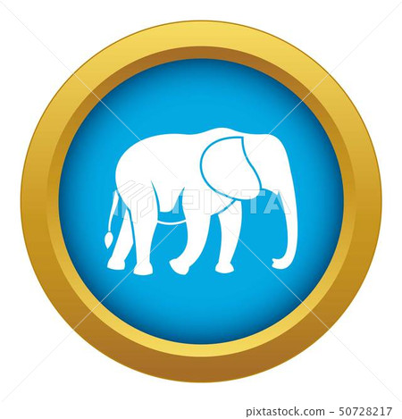 Wild elephant icon blue vector isolated 50728217
