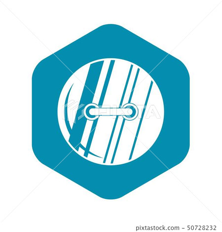 Round sewn button icon, simple style 50728232