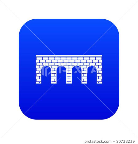 Bridge icon digital blue 50728239