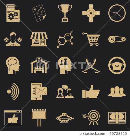 General director icons set, simple style-插圖素材 [50728320] - PIXTA圖庫