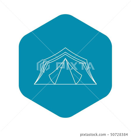 Tourist tent icon, outline style 50728384