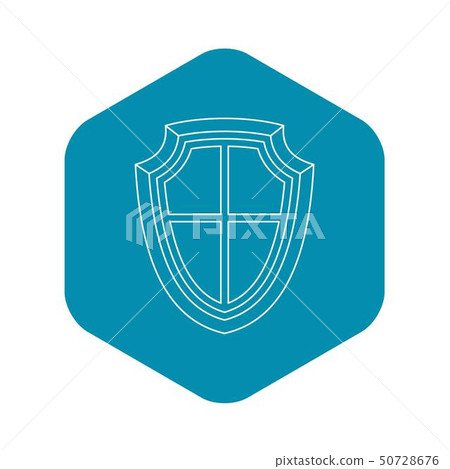 Shield icon in outline style Shield icon in outline style 50728676