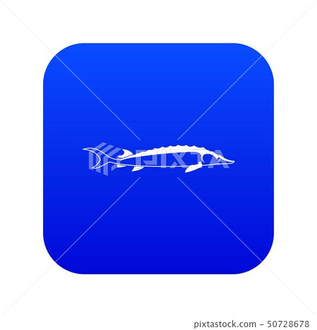 Fish icon digital blue Fish icon digital blue 50728678