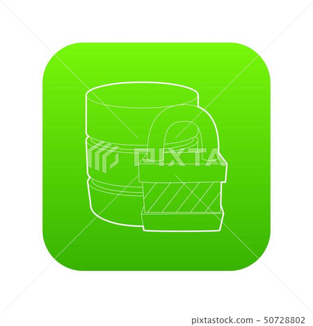 Blocked database icon green vector 50728802