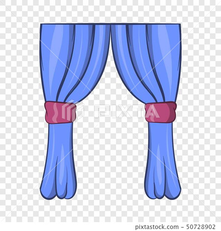 Curtains icon, cartoon style 50728902