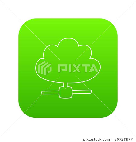 Cloud database icon green vector - Stock Illustration [50728977] - PIXTA