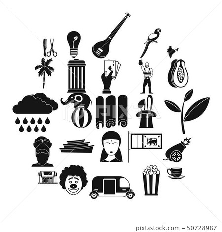 Beastly icons set, simple style Beastly icons set, simple style 50728987