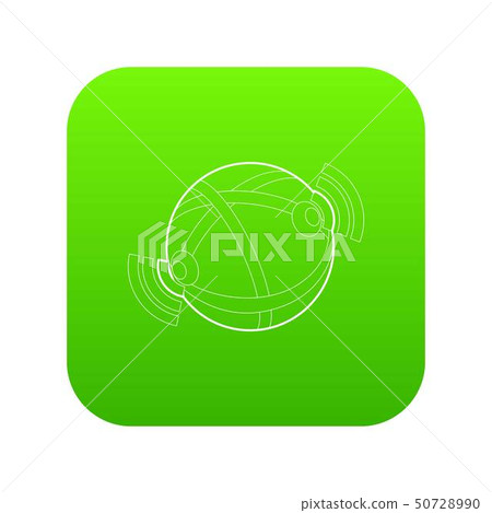 Globe database icon green vector 50728990