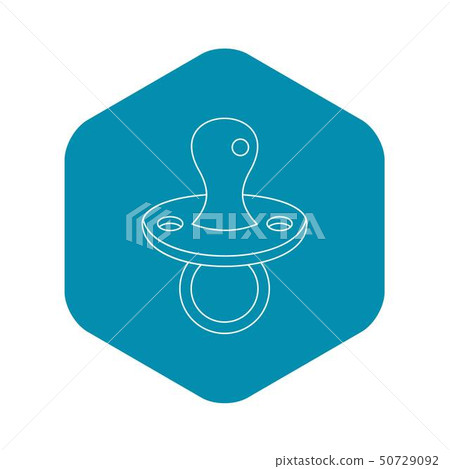Baby pacifier icon, outline style 50729092