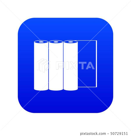 Rolls of paper icon digital blue 50729151