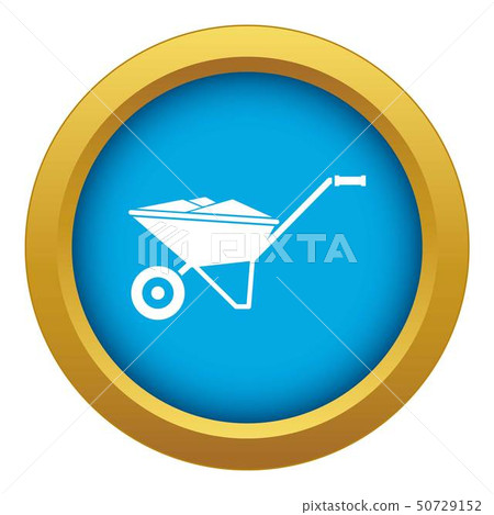 Wheelbarrow icon blue vector isolated 50729152