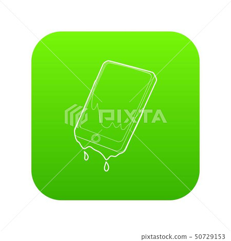 Gadget in water icon green vector 50729153