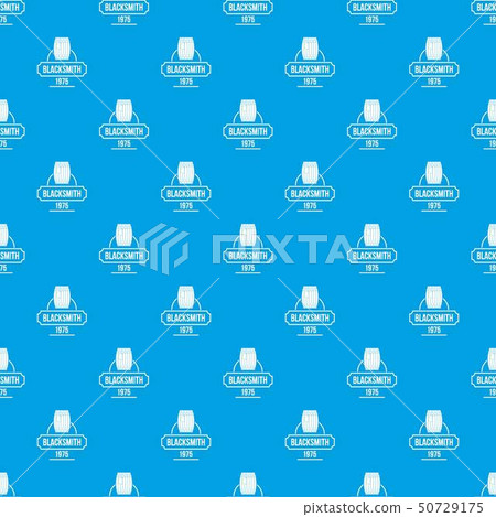 Blacksmith pattern vector seamless blue 50729175