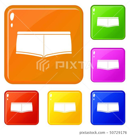 Underpants icons set vector color 50729176