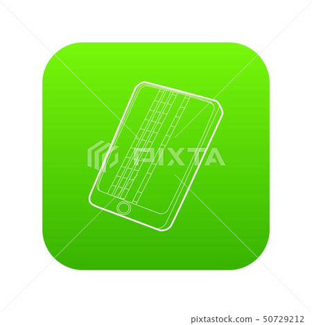 Gadget matrix screen deffect icon green vector Gadget matrix screen deffect icon green vector 50729212