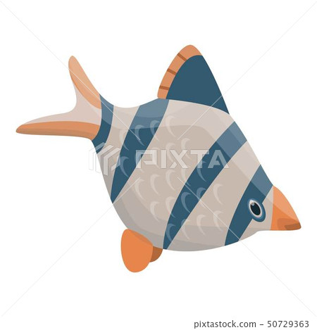 Exotic fish icon, isometric style 50729363