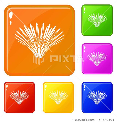 Beautiful flower icons set vector color - Stock Illustration [50729394 ...