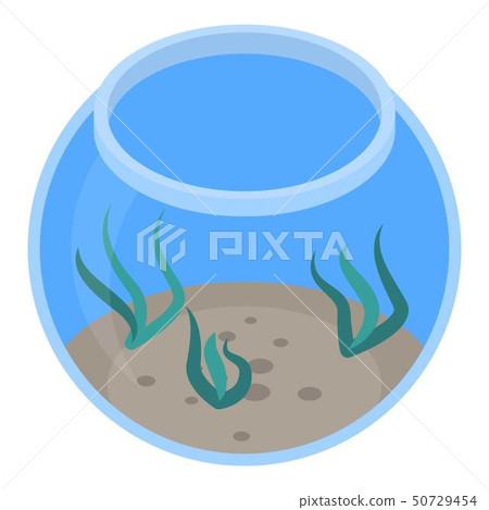 Round aquarium icon, isometric style 50729454
