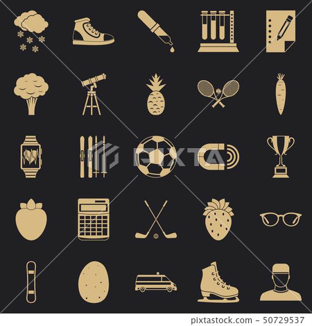 Sports health icons set, simple style Sports health icons set, simple style 50729537