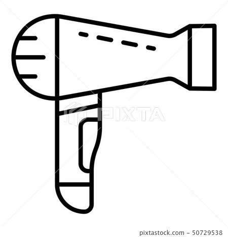 Home hair dryer icon, outline style Home hair dryer icon, outline style 50729538