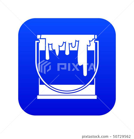 Paint can icon digital blue 50729562
