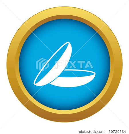 Contact lenses icon blue vector isolated 50729584