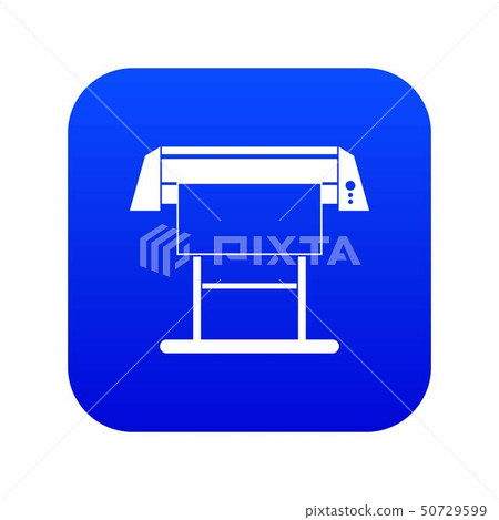 Large format inkjet printer icon digital blue Large format inkjet printer icon digital blue 50729599