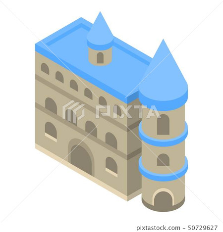 castle tower aquarium with seaweed decoration vector illustration