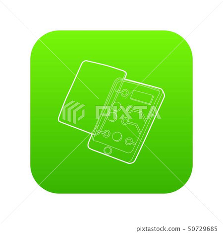 Gadget disassembled icon green vector - Stock Illustration [50729685 ...