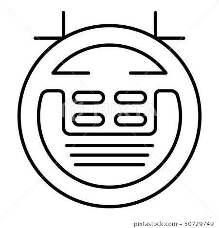 Smart vacuum cleaner robot icon, outline style - Stock Illustration ...