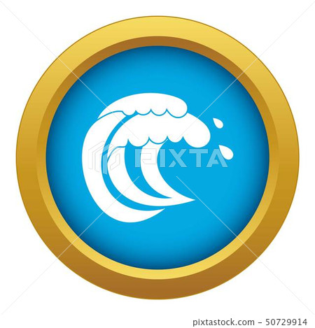 Wave of sea tide icon blue vector isolated Wave of sea tide icon blue vector isolated 50729914