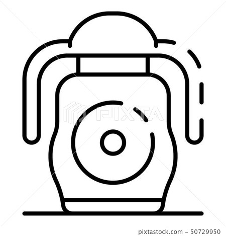 Rubber sippy cup icon, outline style 50729950