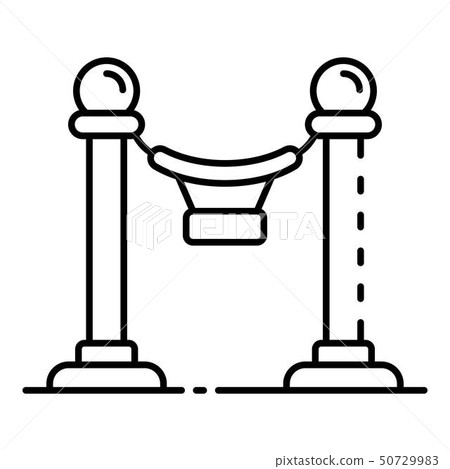 Museum barrier icon, outline style Museum barrier icon, outline style 50729983