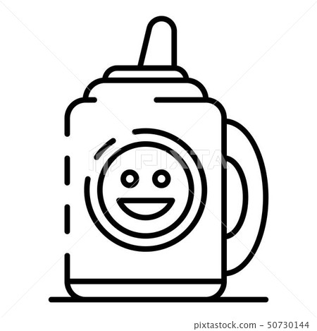 Cute sippy cup icon, outline style 50730144