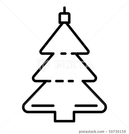 Fir tree toy icon, outline style Fir tree toy icon, outline style 50730150