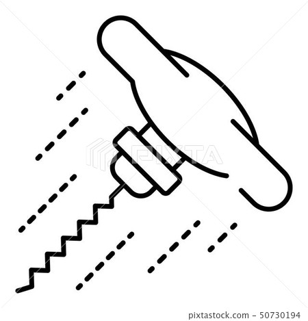 Corkscrew icon, outline style Corkscrew icon, outline style 50730194
