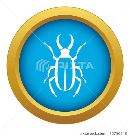 Lucanus cervus icon blue vector isolated Lucanus cervus icon blue vector isolated 50730248