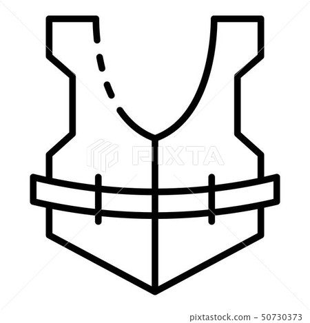 Rescue sea vest icon, outline style 50730373