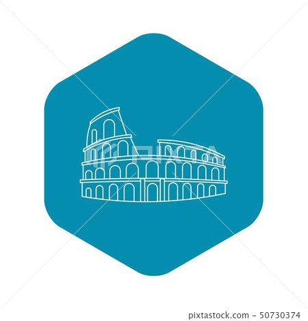 Colosseum in Rome icon, outline style 50730374