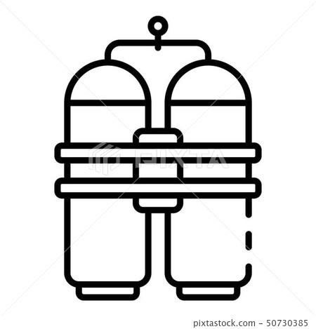 Double air tank icon, outline style Double air tank icon, outline style 50730385