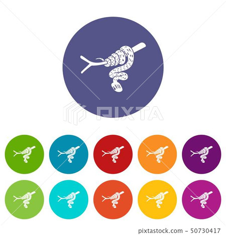 Tree snake icons set vector color Tree snake icons set vector color 50730417