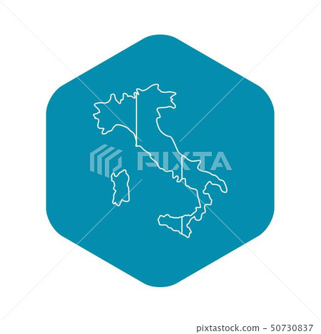 Italy map icon, outline style Italy map icon, outline style 50730837