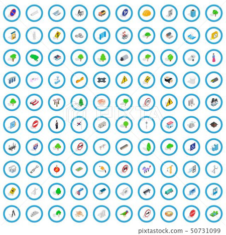 100 bridge icons set, isometric 3d style 100 bridge icons set, isometric 3d style 50731099