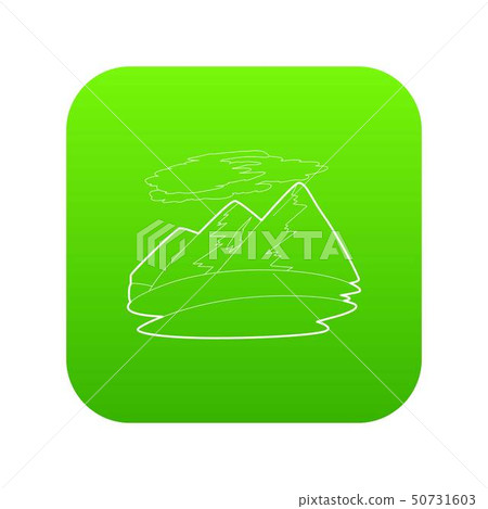 Mountain icon green vector - Stock Illustration [50731603] - PIXTA