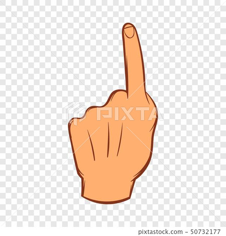Forefinger up gesture icon, cartoon style Forefinger up gesture icon, cartoon style 50732177