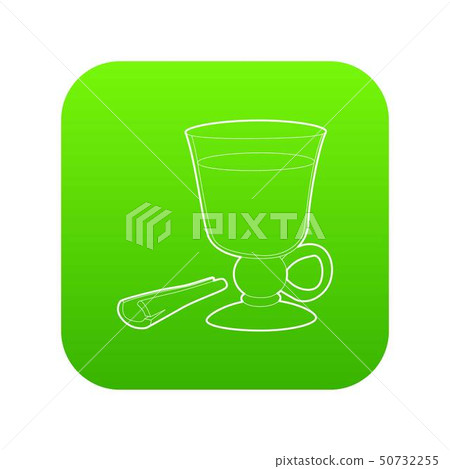 Mulled wine icon green vector 50732255